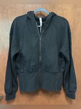 Lululemon Hugged Waist Full Zip Cotton Jacket Womens 6 Athleisure black